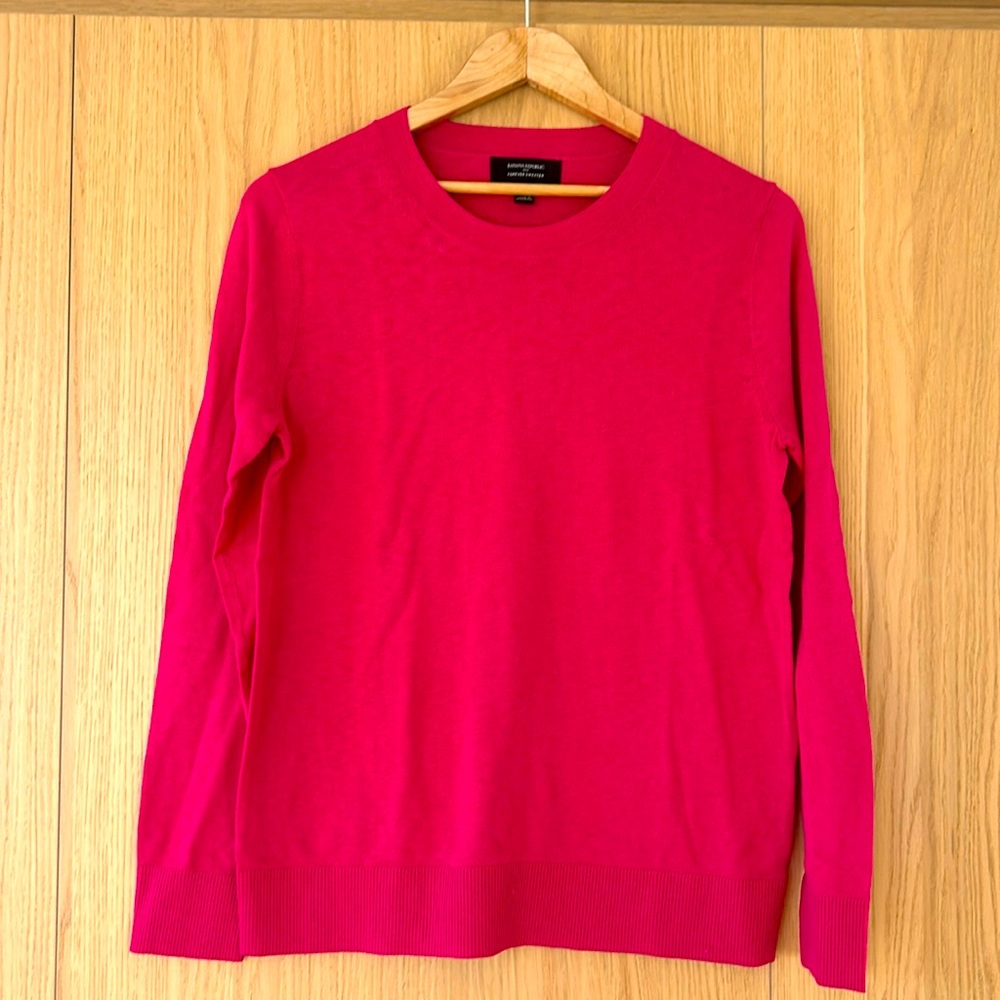 Hot pink cotton sweater